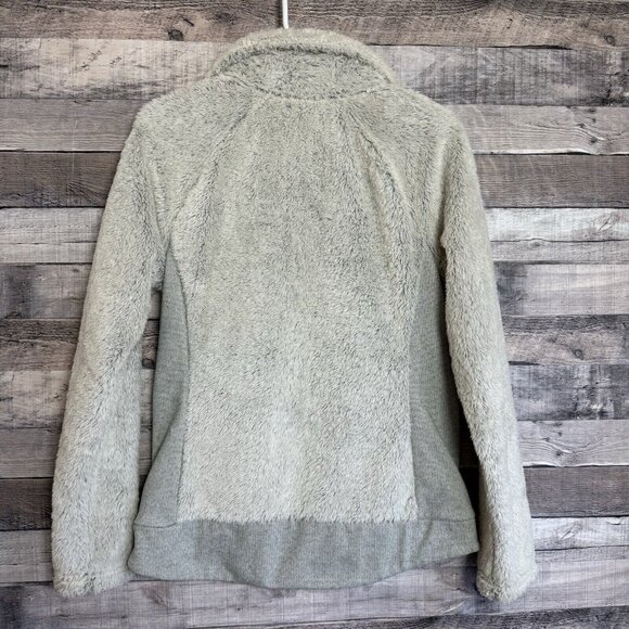 The North Face Furry Fleece Jacket Womens S Gray Sherpa Outdoors Hiking Camping - Picture 3 of 8